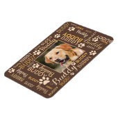 写真パーソナライズされた名 |犬 マグネット (左側)