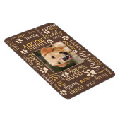 写真パーソナライズされた名 |犬 マグネット (右側)