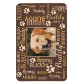 写真パーソナライズされた名 |犬 マグネット (縦)