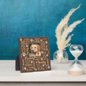 写真パーソナライズされた名 |黒犬 フォトプラーク (インサイチュ)