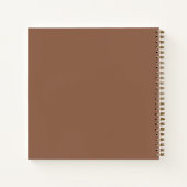 写真パーソナライズされた名Boho Terracotta Thoughts ノートブック (裏面)