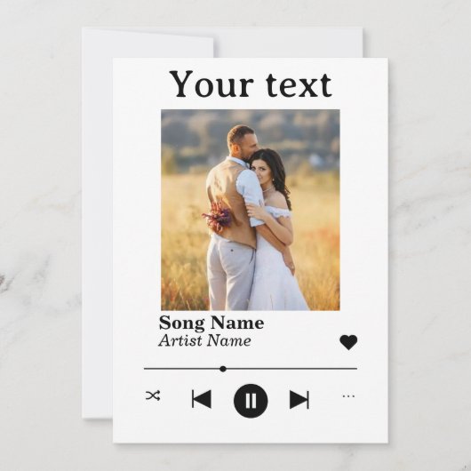 写真パーソナライズされた周年歌 シーズンカード (正面)