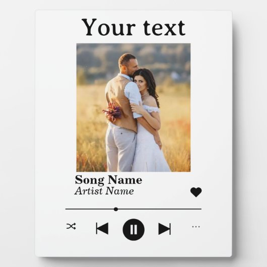 写真パーソナライズされた周年歌 フォトプラーク (正面)