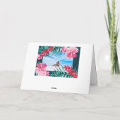 写真パーソナライズされた夏のエキゾチックな花 カード (裏面)