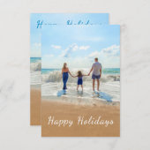 写真パーソナライズされた夏休みカード (正面/裏面)