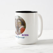 写真パーソナライズされた大学の友人の永遠の贈り物 ツートーンマグカップ (正面右)