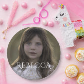 写真パーソナライズされた女の子の誕生日パーティー紙プレート ペーパープレート (パーティー)