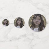 写真パーソナライズされた女の子の誕生日パーティー コンフェッティ (正面)