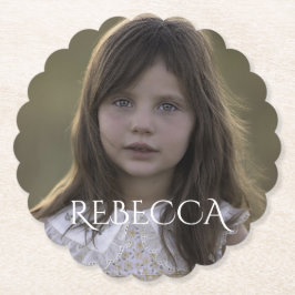 写真パーソナライズされた女の子の誕生日パーティー ペーパーコースター