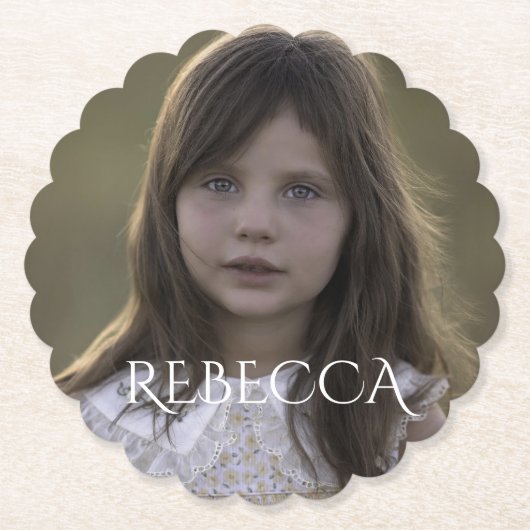 写真パーソナライズされた女の子の誕生日パーティー ペーパーコースター (正面)