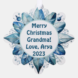 写真パーソナライズされた孫のクリスマスオーナメント オーナメントカード