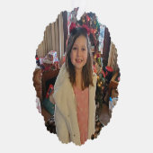 写真パーソナライズされた孫のクリスマス オーナメントカード (右)