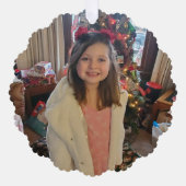 写真パーソナライズされた孫のクリスマス オーナメントカード (正面)