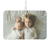 写真パーソナライズされた家族の名前デザイン独自 カーエアーフレッシュナー (裏面)