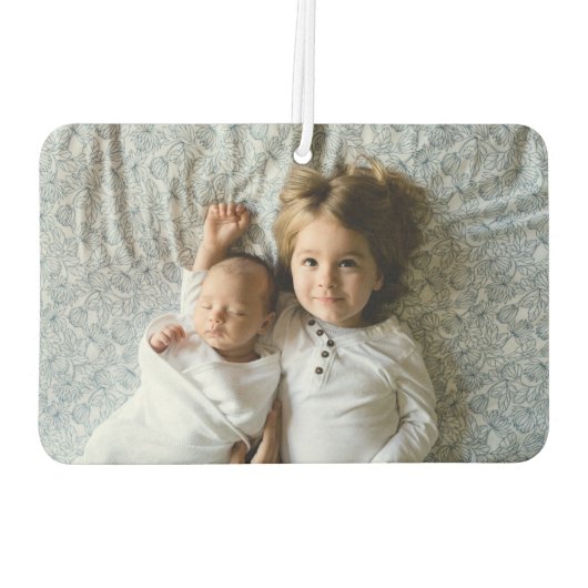 写真パーソナライズされた家族の名前デザイン独自 カーエアーフレッシュナー (裏面)