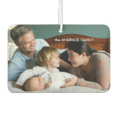 写真パーソナライズされた家族の名前デザイン独自 カーエアーフレッシュナー (正面)