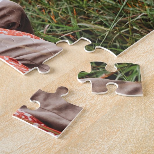 写真パーソナライズされた家族ラブスクリプト ジグソーパズル (側面)