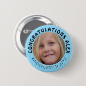 写真パーソナライズされた幼稚園 缶バッジ (正面&裏面)