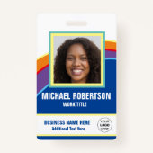 写真パーソナライズされた従業員バッジ バッジ (正面)