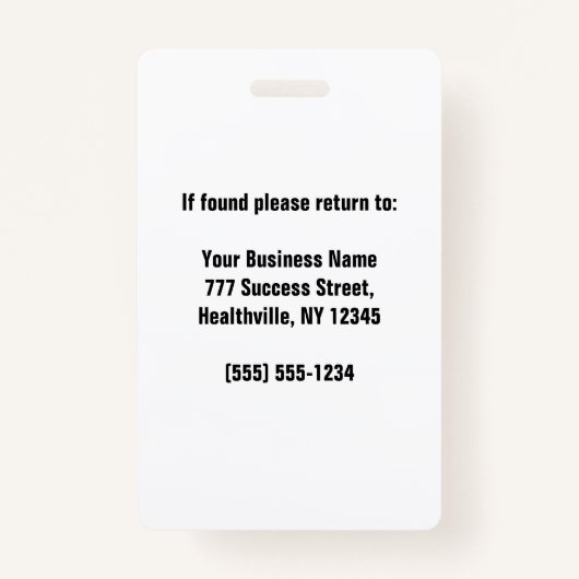 写真パーソナライズされた従業員バッジ バッジ (裏面)