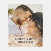 写真パーソナライズされた快適な毛布の暖かい贈り物 フリースブランケット (正面)