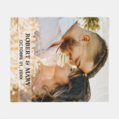 写真パーソナライズされた快適な毛布の暖かい贈り物 フリースブランケット (正面(横))