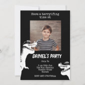 写真パーソナライズされた恐竜の誕生日パーティー 招待状 (正面)