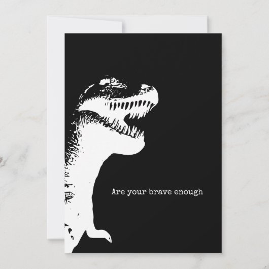 写真パーソナライズされた恐竜の誕生日パーティー 招待状 (裏面)