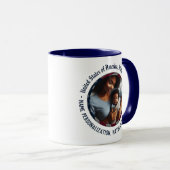 写真パーソナライズされた愛国的なアメリカ国旗の球体 マグカップ (正面右)