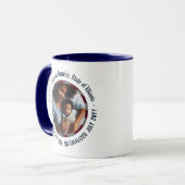 写真パーソナライズされた愛国的なアメリカ国旗の球体 マグカップ (正面左)