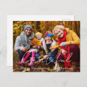 写真パーソナライズされた感謝祭 ポストカード (正面/裏面)