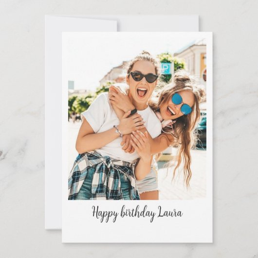 写真パーソナライズされた挨拶記念日誕生日 シーズンカード (正面)