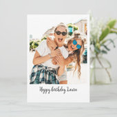 写真パーソナライズされた挨拶記念日誕生日 シーズンカード (スタンド正面)