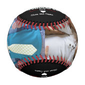 写真パーソナライズされた数々のHappy Faters Day 野球ボール (正面)