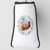 写真パーソナライズされた文字カスタム ゴルフヘッドカバー (回転90)