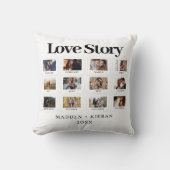 写真パーソナライズされた文字モダンカップル恋物語 クッション (正面)