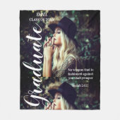 写真パーソナライズされた文字大学院聖書聖なる書物、 経典 フリースブランケット (正面)