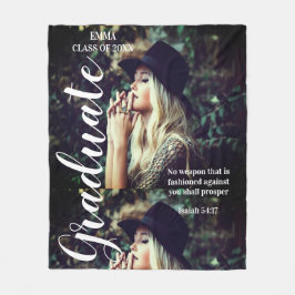 写真パーソナライズされた文字大学院聖書聖なる書物、 経典 フリースブランケット