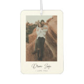 写真パーソナライズされた文字 カーエアーフレッシュナー (正面)