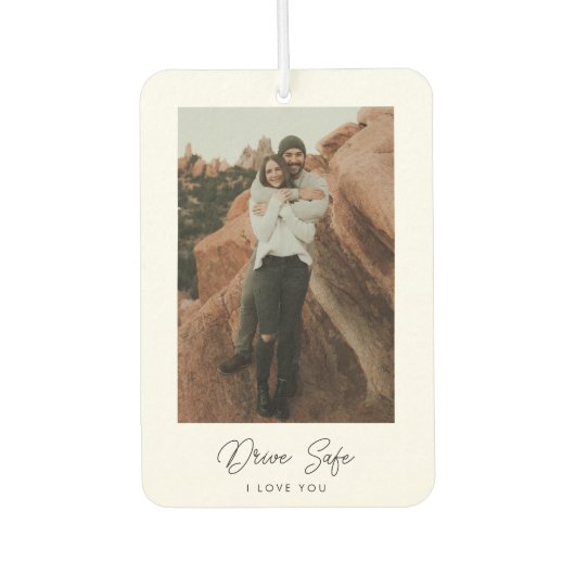 写真パーソナライズされた文字 カーエアーフレッシュナー (正面)