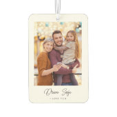 写真パーソナライズされた文字 カーエアーフレッシュナー (裏面)