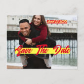 写真パーソナライズされた日付の招待状 ポストカード (正面)