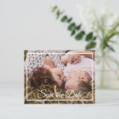 写真パーソナライズされた日付はがきを保存 ポストカード (スタンド正面)