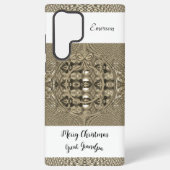 写真パーソナライズされた日付ベビーの初めてのクリスマス SAMSUNG GALAXYケース (裏面)