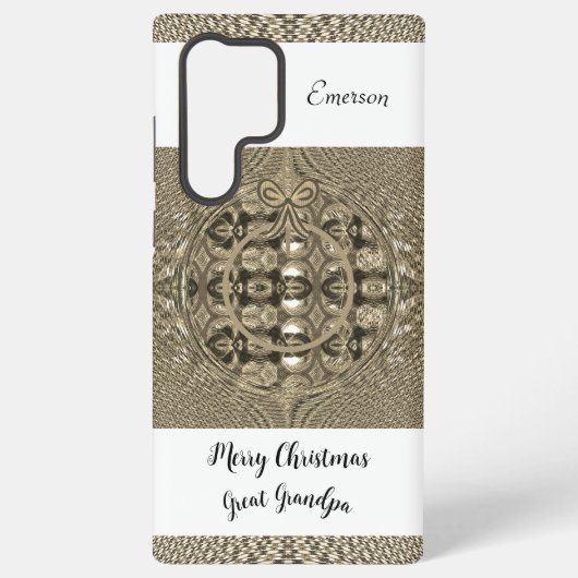 写真パーソナライズされた日付ベビーの初めてのクリスマス SAMSUNG GALAXYケース (裏面)