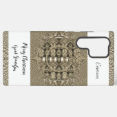 写真パーソナライズされた日付ベビーの初めてのクリスマス SAMSUNG GALAXYケース (裏面横)