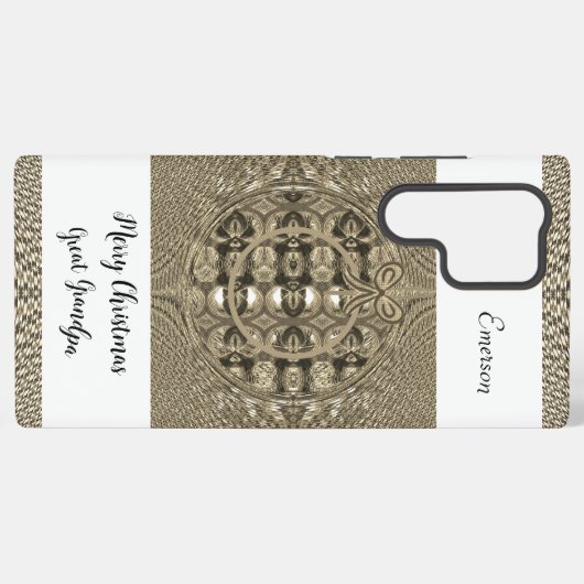 写真パーソナライズされた日付ベビーの初めてのクリスマス SAMSUNG GALAXYケース (裏面横)