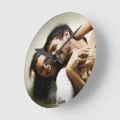 写真パーソナライズされた時計 ラウンド壁時計 (傾斜)