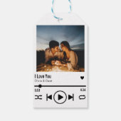 写真パーソナライズされた曲の再生リスト ギフトタグ (裏面)