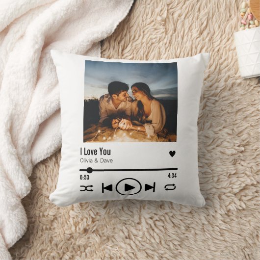 写真パーソナライズされた曲の再生リスト クッション (ブランケット)